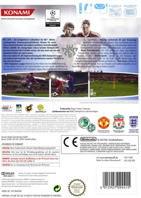 Pro Evolution Soccer 2010 box cover back